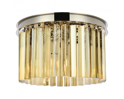 Elegant - Crystal Prism 6 Light Flush Mount