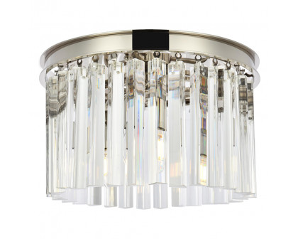 Elegant - Crystal Prism 6 Light Flush Mount