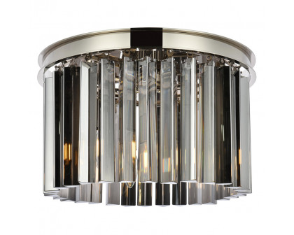 Elegant - Crystal Prism 6 Light Flush Mount