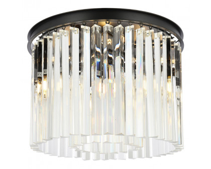 Elegant - Crystal Prism 6 Light Flush Mount