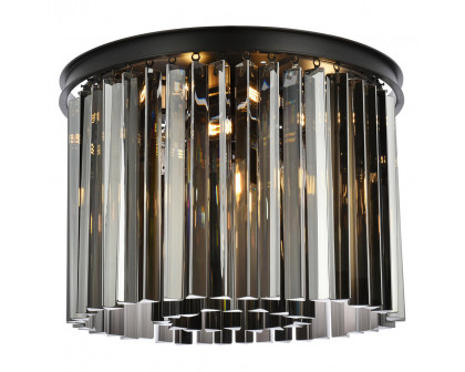 Elegant - Crystal Prism 6 Light Flush Mount