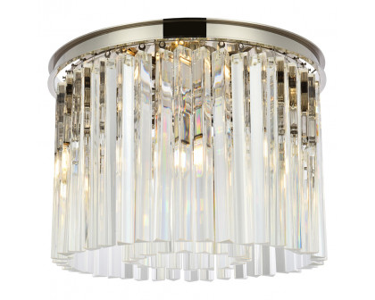 Elegant - Crystal Prism 6 Light Flush Mount