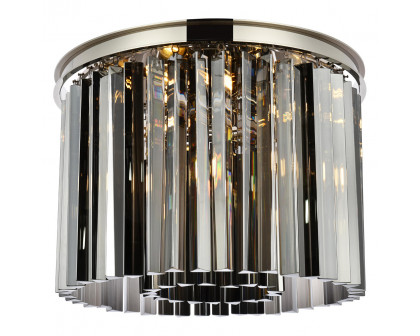 Elegant - Crystal Prism 6 Light Flush Mount