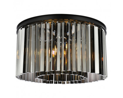 Elegant - Crystal Prism 6 Light Flush Mount