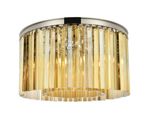 Elegant - Crystal Prism 6 Light Flush Mount