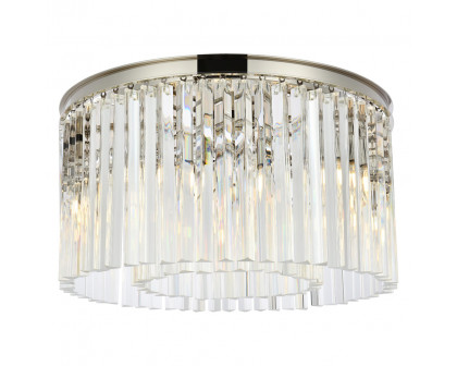 Elegant - Crystal Prism 6 Light Flush Mount