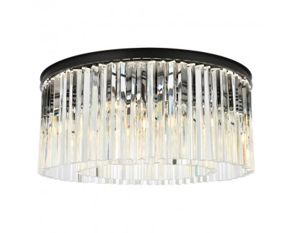 Elegant - Crystal Prism 6 Light Flush Mount