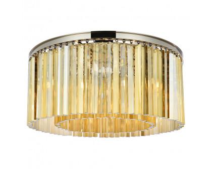 Elegant - Crystal Prism 6 Light Flush Mount