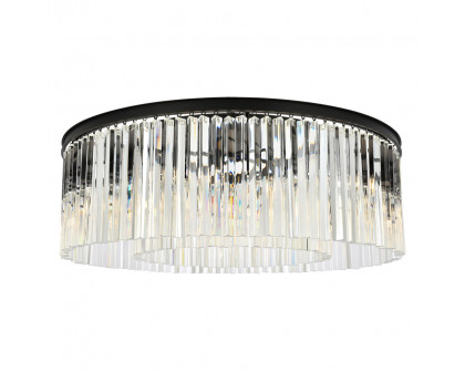 Elegant - Crystal Prism 6 Light Flush Mount