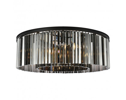 Elegant - Crystal Prism 6 Light Flush Mount