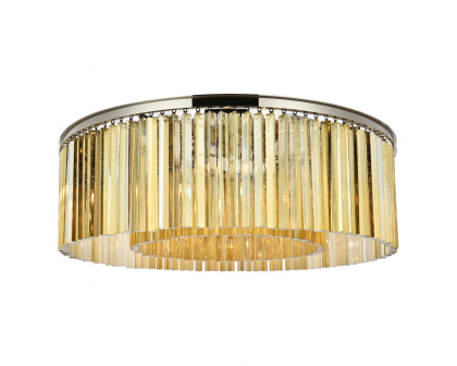 Elegant - Crystal Prism 6 Light Flush Mount