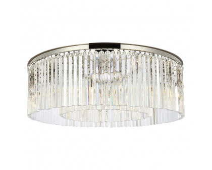 Elegant - Crystal Prism 6 Light Flush Mount