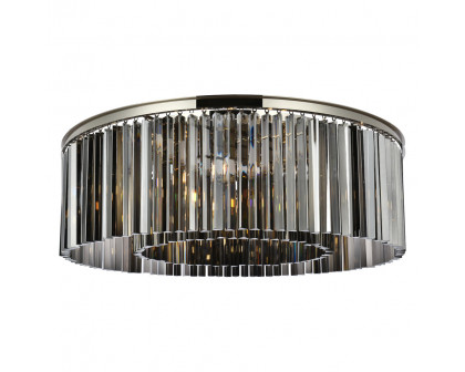 Elegant - Crystal Prism 6 Light Flush Mount