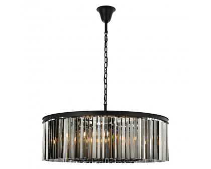 Elegant - Crystal Prism 6 Light Round Chandelier