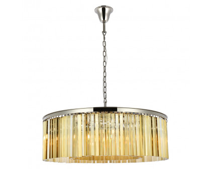 Elegant - Crystal Prism 6 Light Round Chandelier