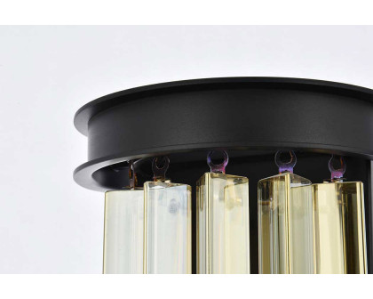 Elegant Urban Classic Sydney Collection Wall Lamp - Matte Black/Golden Teak (1208W8MB-GT-RC)