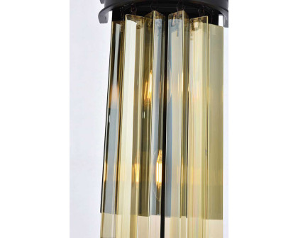 Elegant Urban Classic Sydney Collection Wall Lamp - Matte Black/Golden Teak (1208W8MB-GT-RC)