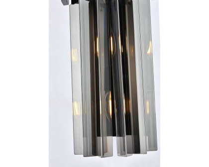 Elegant Urban Classic Sydney Collection Wall Lamp - Matte Black/Silver Shade (1208W8MB-SS-RC)