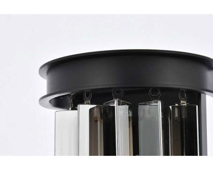 Elegant Urban Classic Sydney Collection Wall Lamp - Matte Black/Silver Shade (1208W8MB-SS-RC)