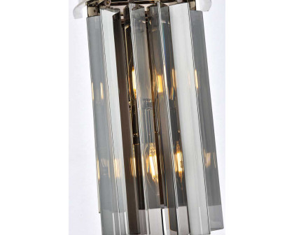 Elegant Urban Classic Sydney Collection Wall Lamp - Polished Nickel/Silver Shade (1208W8PN-SS-RC)