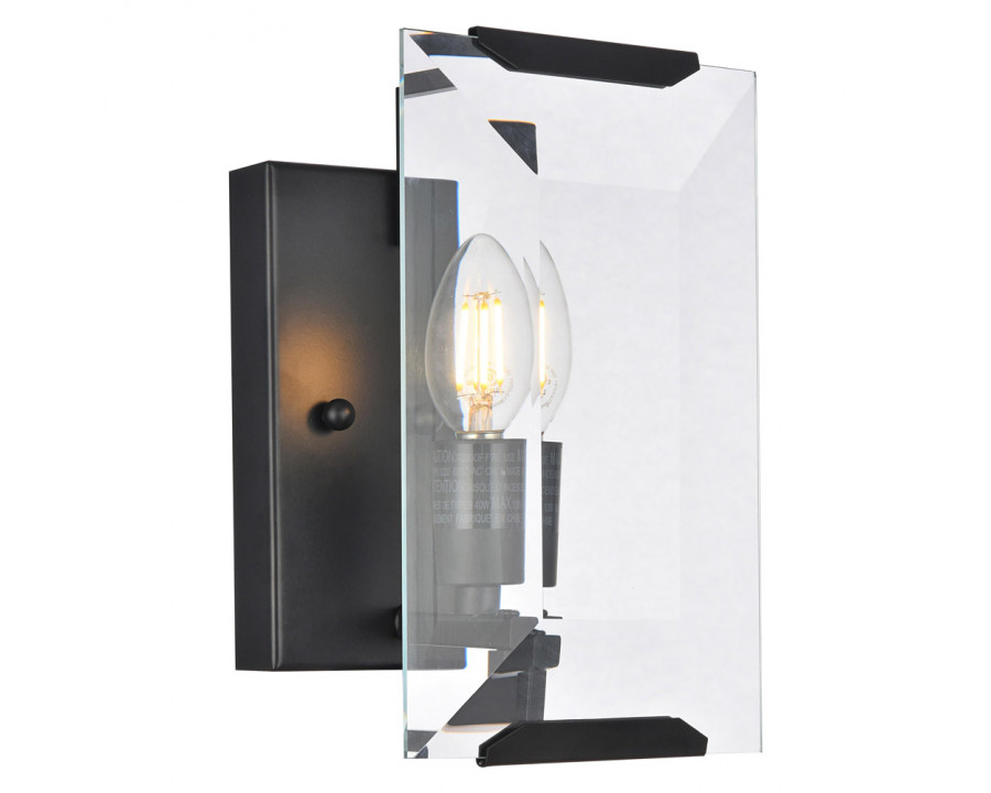 Elegant Urban Classic Monaco Collection Wall Sconce - Flat Black (1212W6FB)