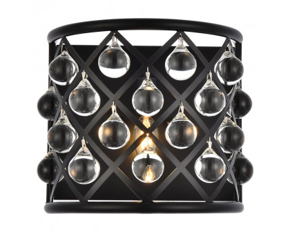 Elegant - Crystal Grid 1 Light Glass Wall Sconce