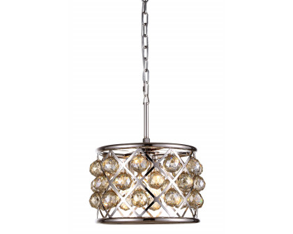 Elegant - Crystal Grid Hoop 3 Light Chandelier (PNT-1214D)