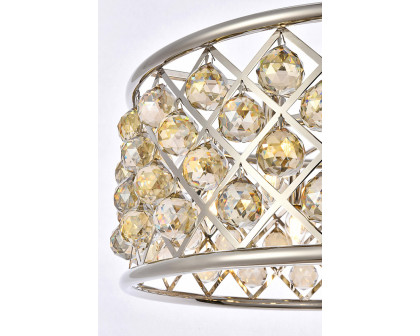 Elegant Crystal Grid Hoop 3 Light Chandelier - Polished Nickel/Gold, L 25" (1214D25PN-GT-RC)