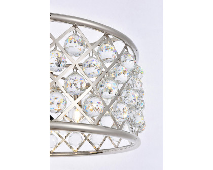 Elegant Crystal Grid Hoop 3 Light Chandelier - Polished Nickel, L 25" (1214D25PN-RC)