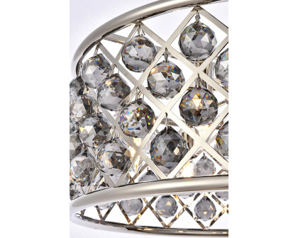 Elegant Crystal Grid Hoop 3 Light Chandelier - Polished Nickel/Silver, L 25" (1214D25PN-SS-RC)