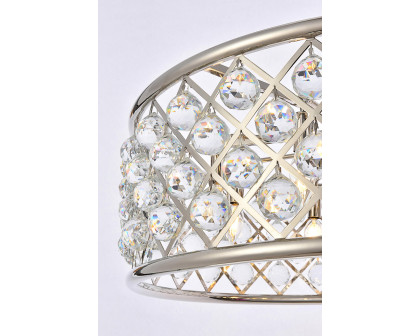 Elegant Crystal Grid Hoop 3 Light Chandelier - Polished Nickel, L 32" (1214D32PN-RC)