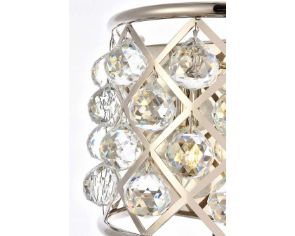 Elegant Crystal Grid 1 Light 11" Crystal Wall Sconce - Polished Nickel (1214W11PN-RC)