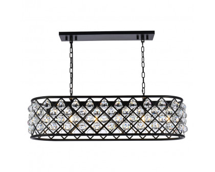 Elegant - Crystal Grid Rectangular 7 Light Chandelier (PNT-1216G)