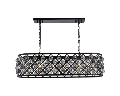 Elegant - Crystal Grid Rectangular 7 Light Chandelier (PNT-1216G)