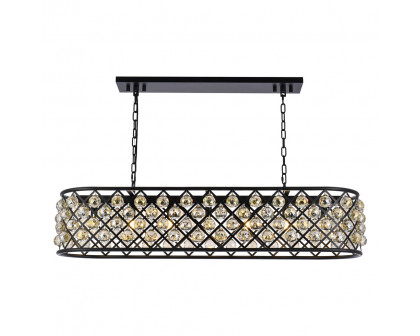 Elegant - Crystal Grid Rectangular 7 Light Chandelier (PNT-1216G)