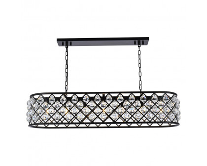 Elegant - Crystal Grid Rectangular 7 Light Chandelier (PNT-1216G)