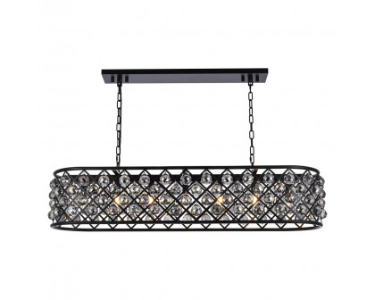 Elegant - Crystal Grid Rectangular 7 Light Chandelier (PNT-1216G)