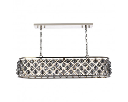 Elegant - Crystal Grid Rectangular 7 Light Chandelier (PNT-1216G)