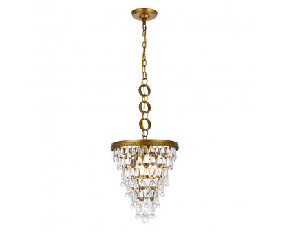 Elegant - Teardrop Glass Chandelier 3 Light