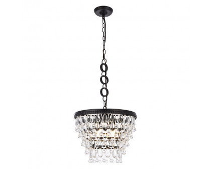 Elegant - Teardrop Glass Chandelier 3 Light