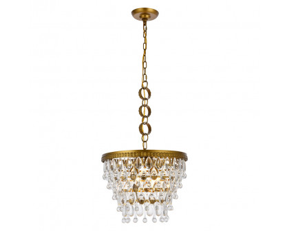 Elegant - Teardrop Glass Chandelier 3 Light