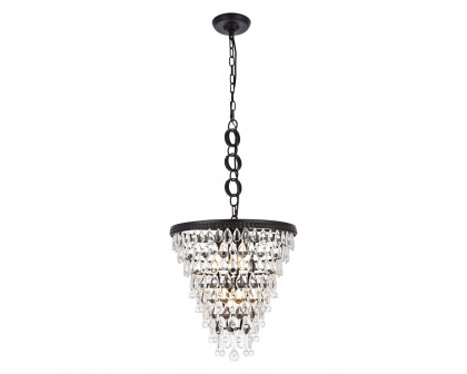 Elegant - Teardrop Glass Chandelier 3 Light