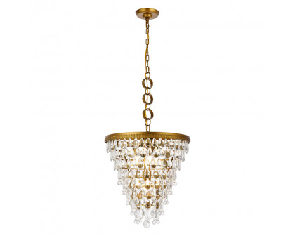 Elegant - Teardrop Glass Chandelier 3 Light