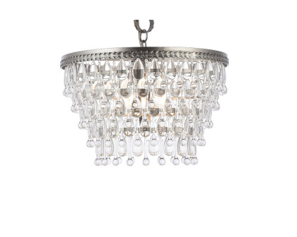 Elegant - Teardrop Glass Chandelier 3 Light