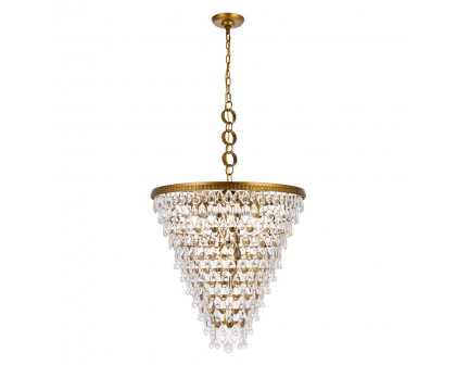 Elegant - Teardrop Glass Chandelier 3 Light