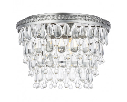 Elegant - Teardrop Glass Flushmount 3 Light