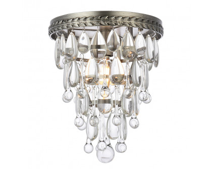 Elegant - Teardrop Glass Flushmount 3 Light