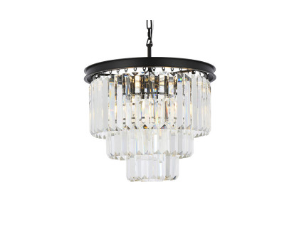 Elegant Urban Classic Chandelier - Matte Black, L 20" (1231D20MB-RC)