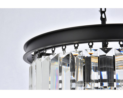 Elegant Urban Classic Chandelier - Matte Black, L 20" (1231D20MB-RC)