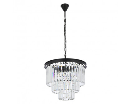 Elegant Urban Classic Chandelier - Matte Black, L 20" (1231D20MB-RC)